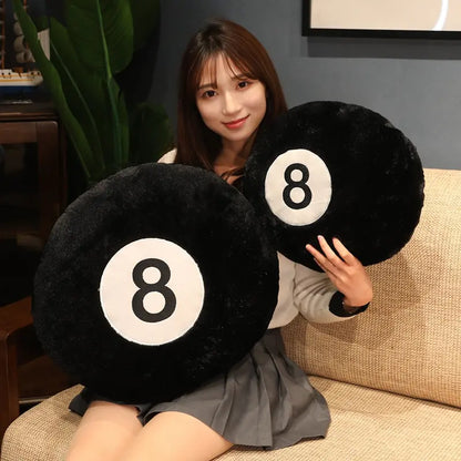 Simulation Billiards 8 Ball Plush Pillow