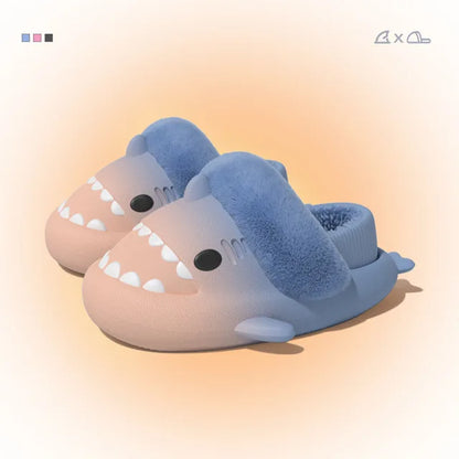 Winter Plush Shark Slippers Men